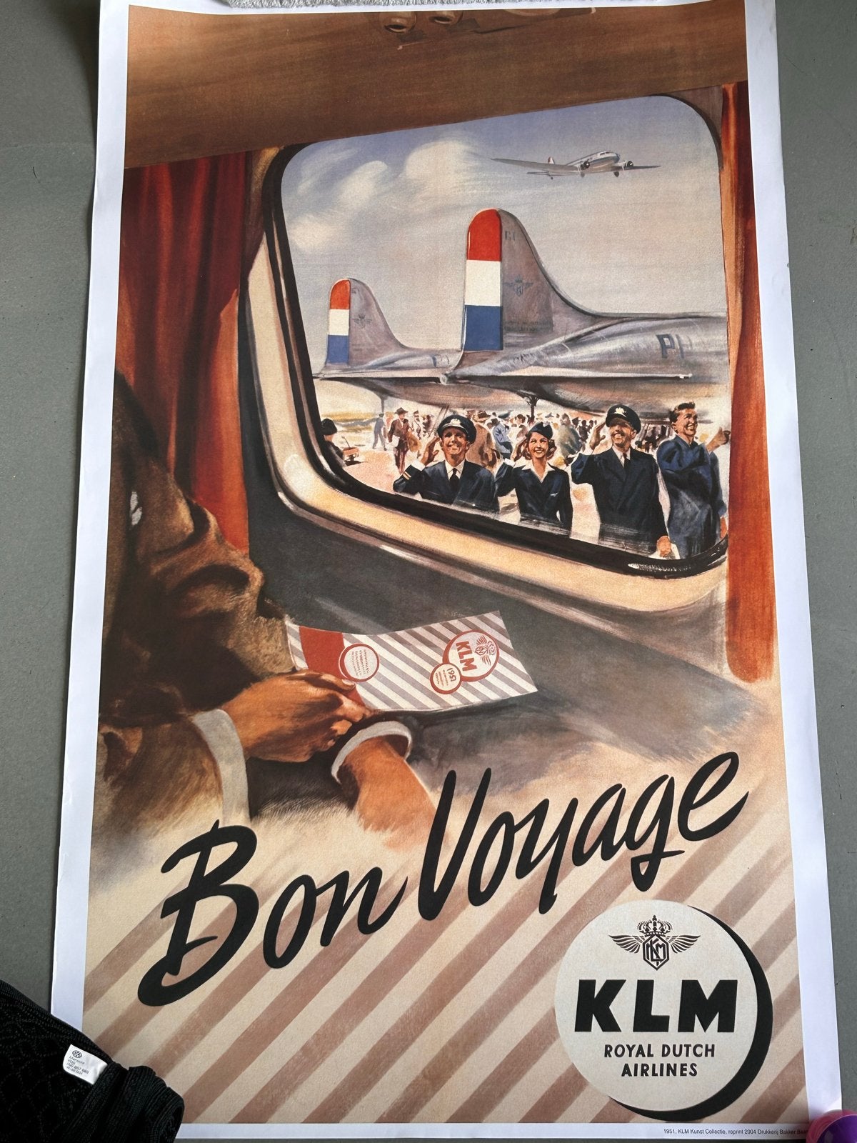 KLM (3 stuks !!) Vintage Posters - Reprint uit jaren 2000, Ophalen, Rechthoekig Staand, Deurposter of groter, Zo goed als nieuw
