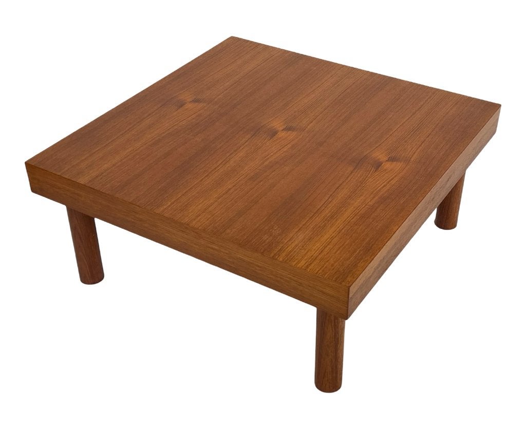 Vintage salontafel coffee table vierkant teak 70's design, Vintage salontafel, Gebruikt, 50 tot 100 cm, Vintage salontafel