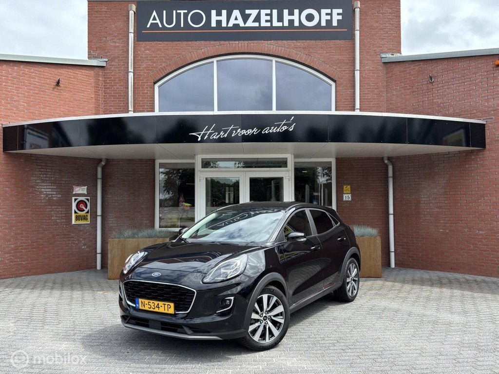 Ford Puma 1.0 EcoBoost Hybrid Titanium X Automaat | B&O | PD, Auto's, Ford, 1272 kg, 125 pk, Leder en Stof, Zwart