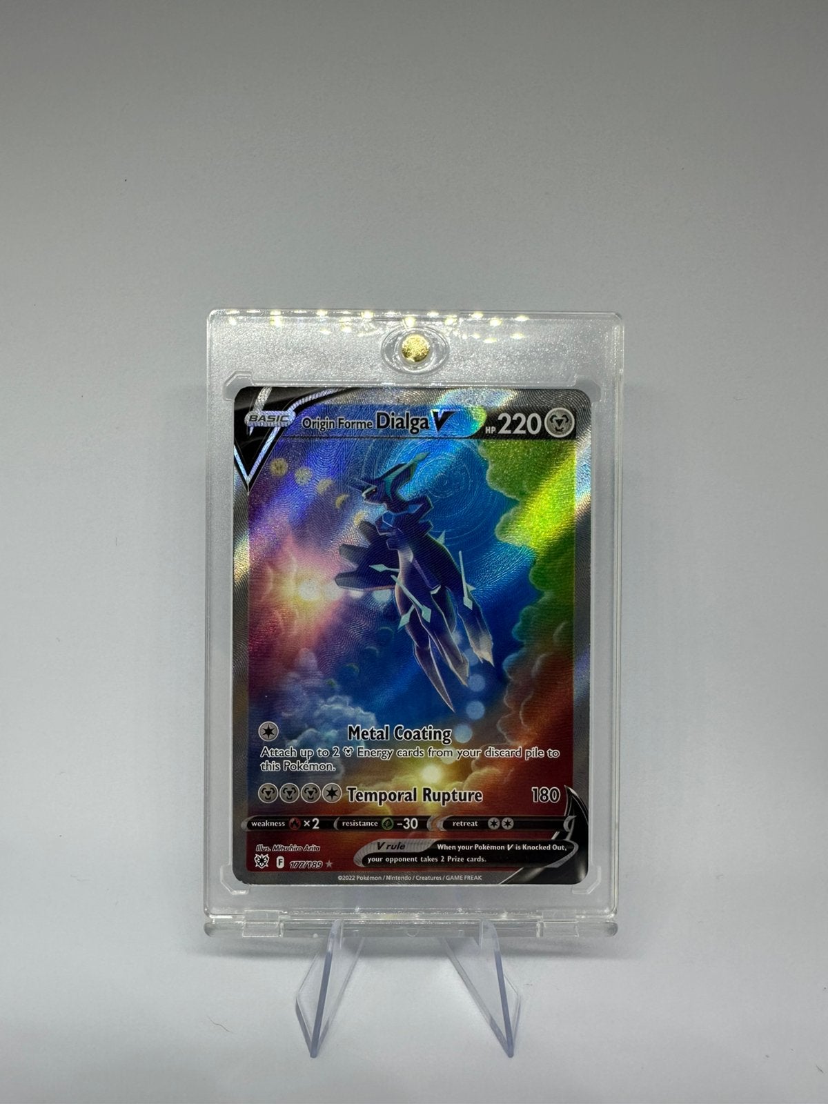 Origin Forme Dialga V 177/189 Pokemon Astral Radiance Holo, Ophalen of Verzenden, Zo goed als nieuw