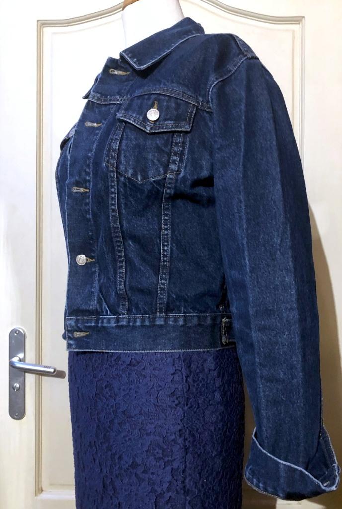 Brams paris spijker jasje mt m, Maat 38/40 (M), Blauw, Brams, Ophalen of Verzenden