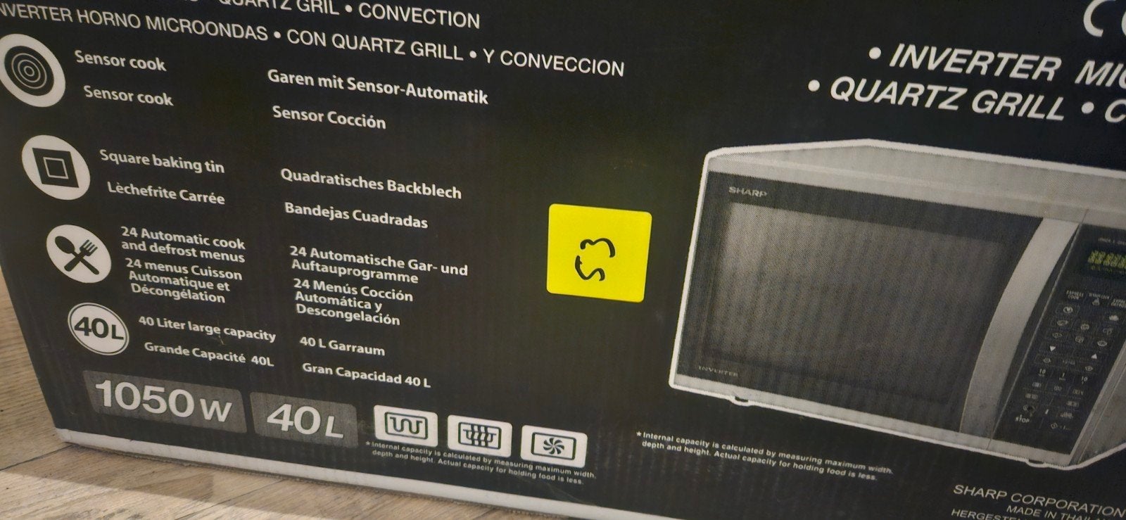 Sharp Home Appliances R-971INW, Ophalen, Combimagnetron, Grill, Nieuw