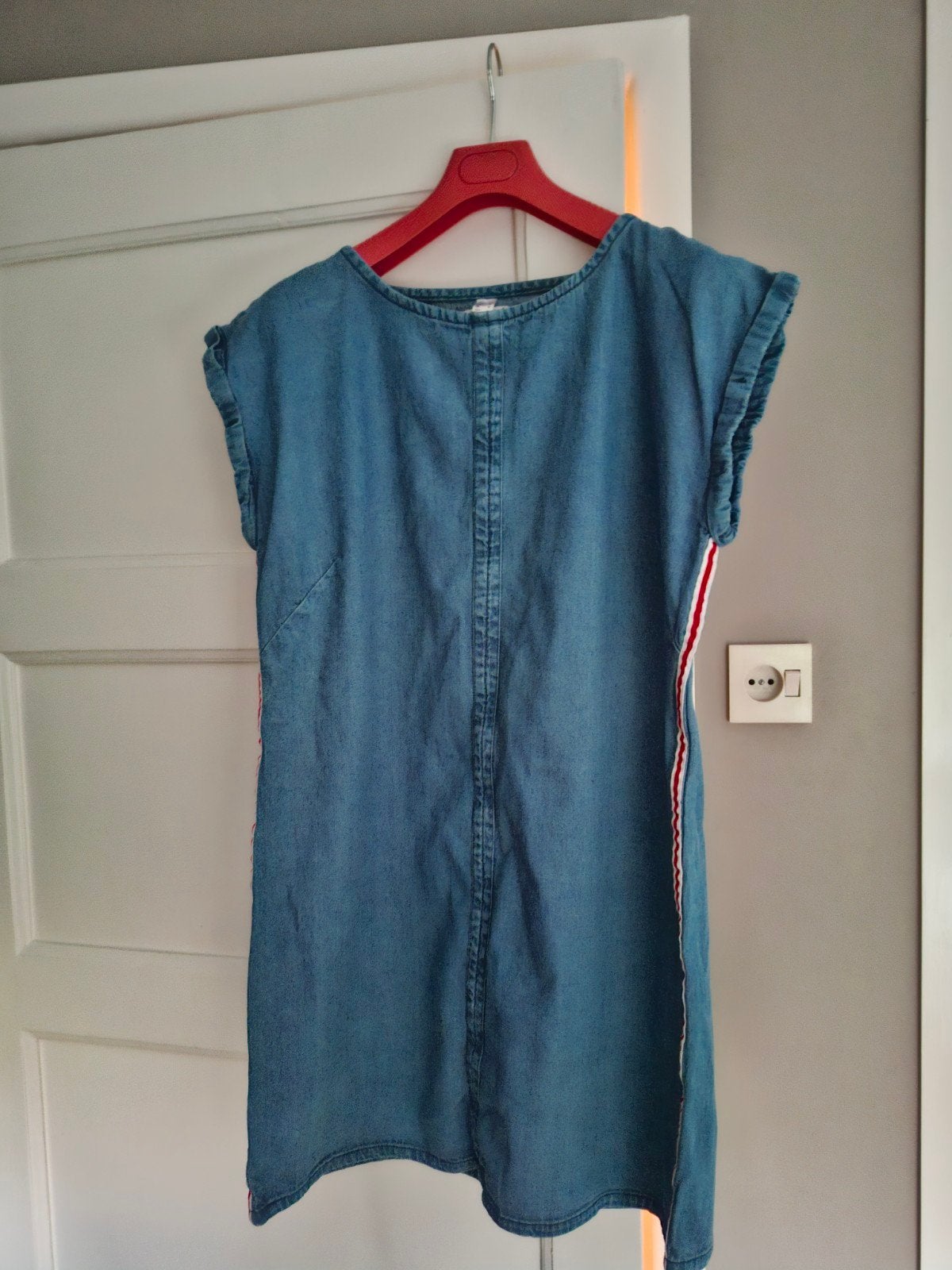 Jeans jurk, Kleding | Dames, Jurken, Blauw, Maat 42/44 (L), Ophalen of Verzenden, Zo goed als nieuw