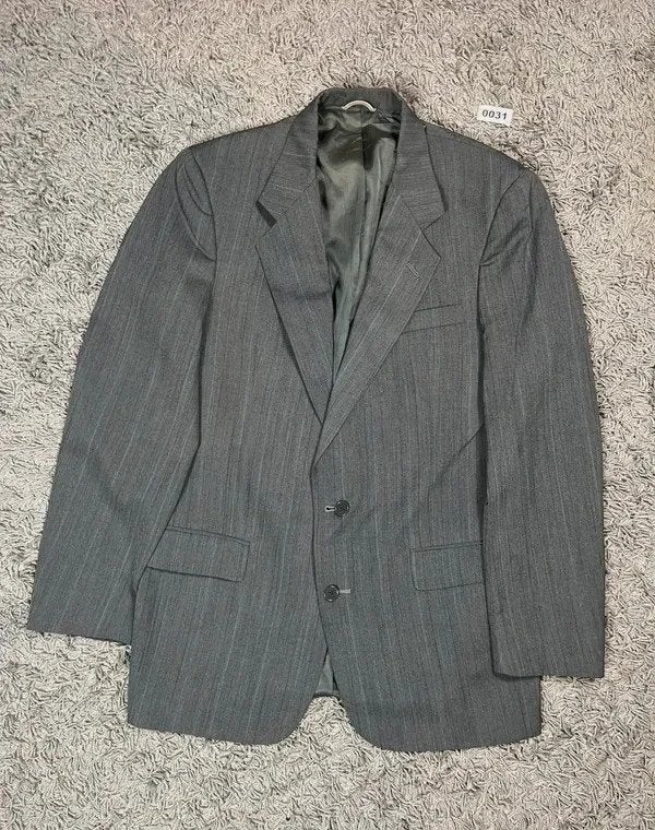 Vintage Christian Dior colbert - Grey Striped Design, Christian Dior, Overige maten, Ophalen of Verzenden, Zo goed als nieuw