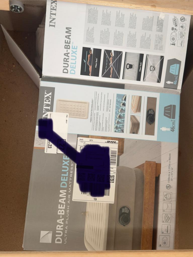 A-beam deluxe plush air matras, Ophalen of Verzenden, Zo goed als nieuw, Eenpersoons