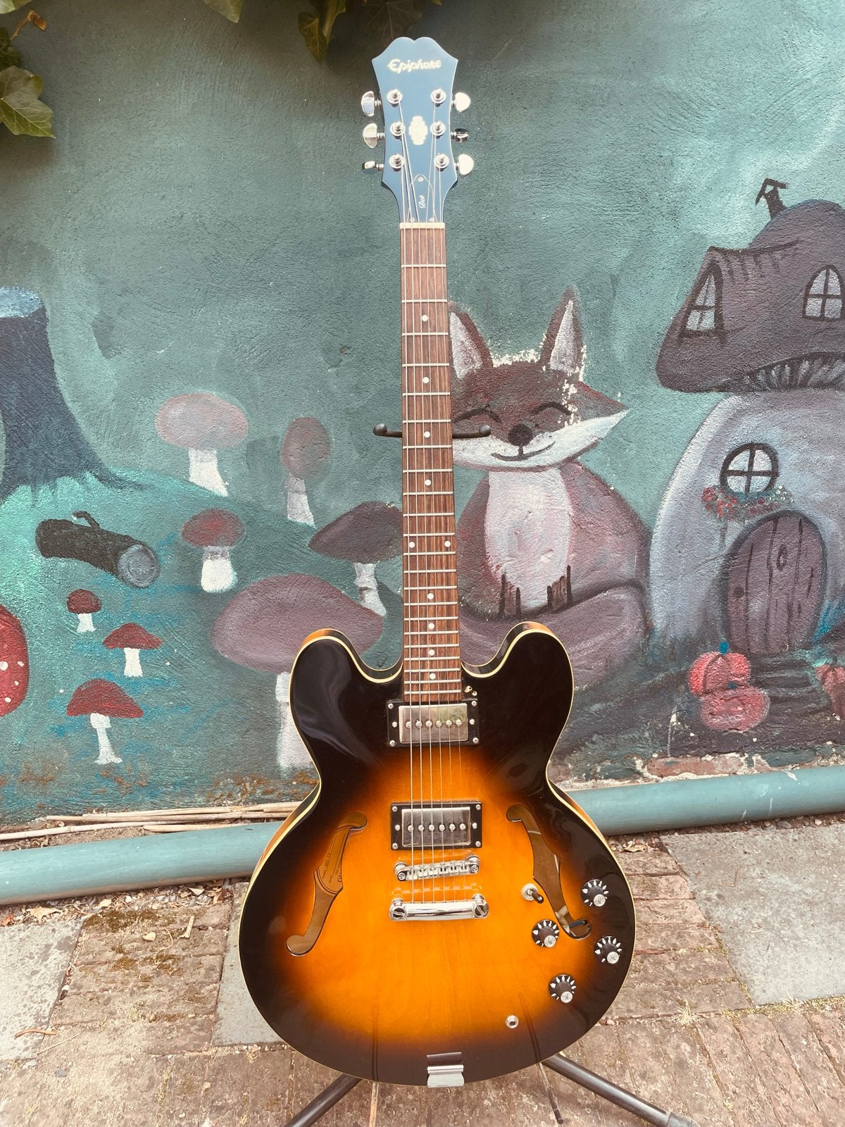 Epiphone Dot Semi-Hollow Body Gitaar Sunburst, Muziek en Instrumenten, Ophalen, Gebruikt, Semi-solid body, Epiphone