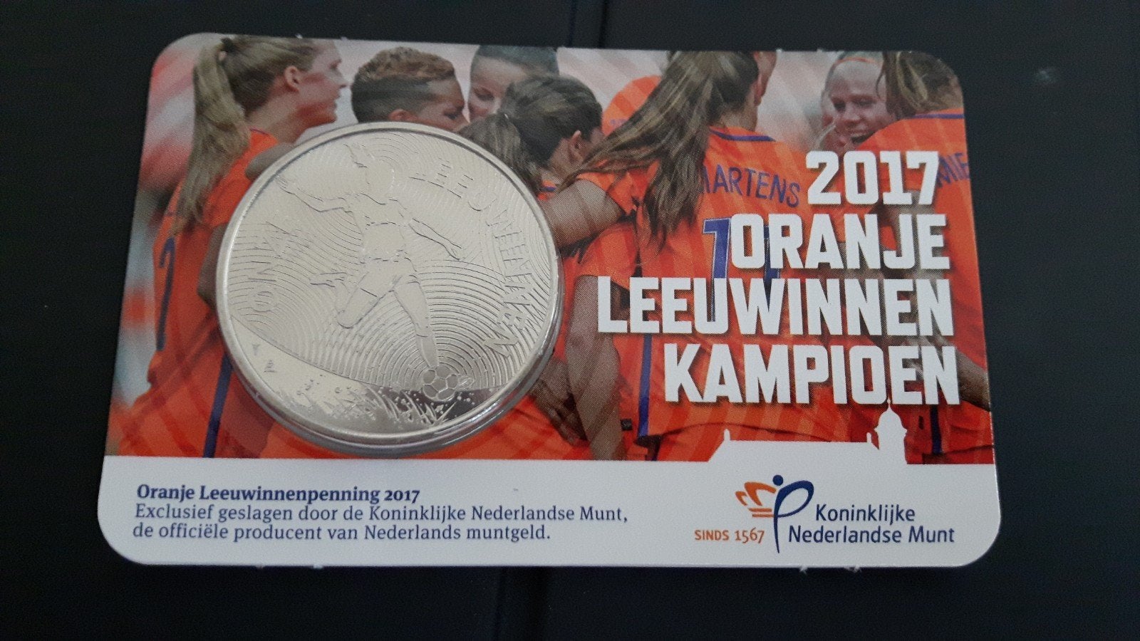 Penning Oranje Leeuwinnen Europees Kampioen Voetbal 2017, Ophalen of Verzenden, Overige materialen, Nederland