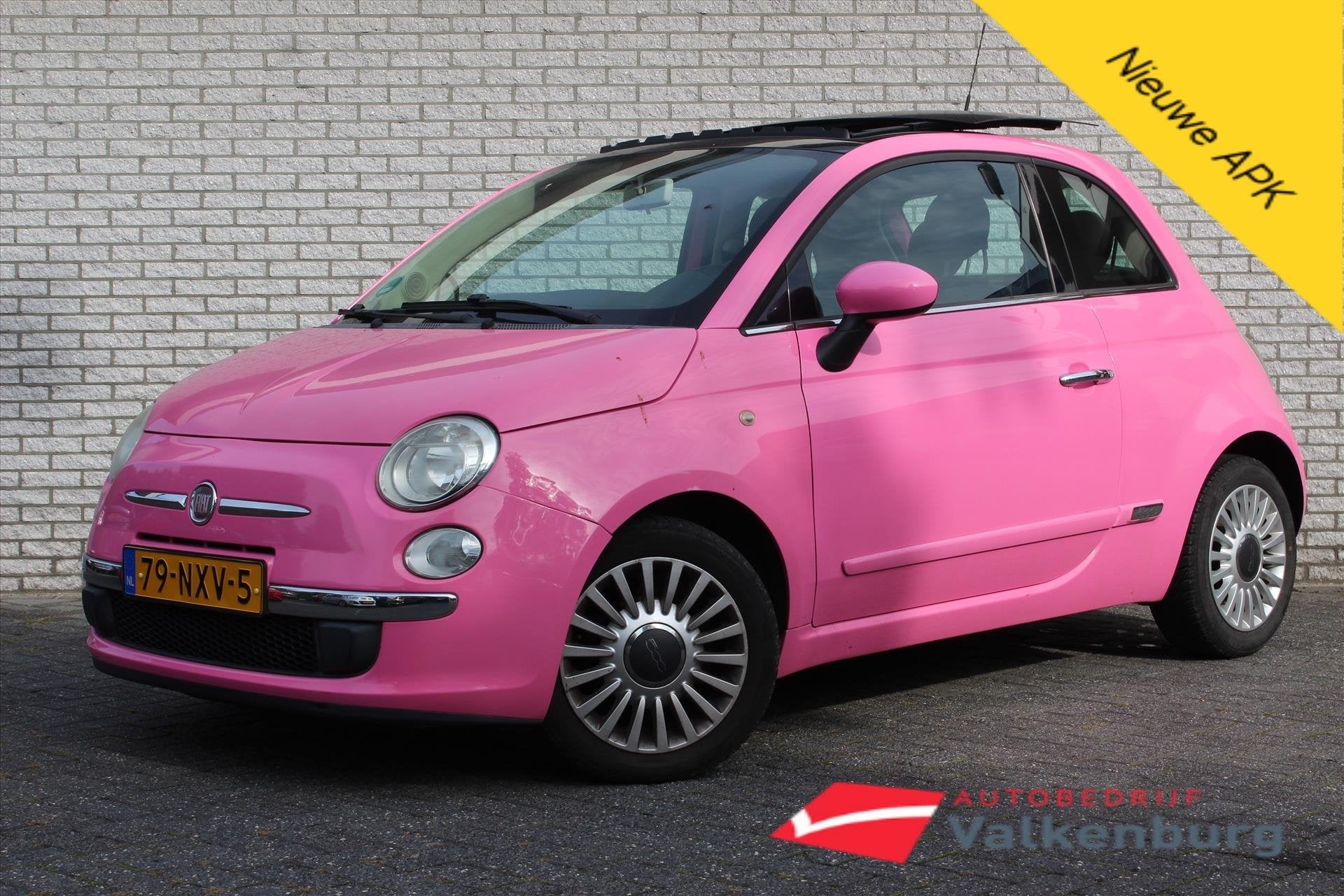 Fiat 500 1.2 Rosa | Automaat | Elektrisch schuifdak | Airco, Auto's, Euro 5, Stof, Gebruikt, 1242 cc