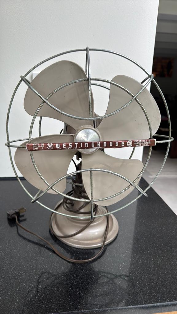 Vintage Westinghouse Tafelventilator - Jaren '40/'50, Witgoed en Apparatuur, Ventilatoren, Ophalen, Gebruikt, Tafelventilator