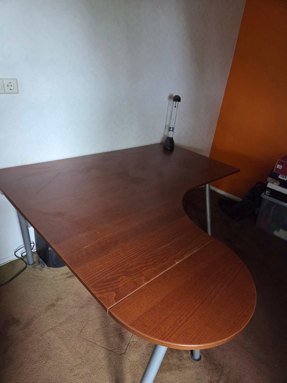 Ikea Galant hoekbureau met verstelbare poten, Ophalen, Gebruikt, Hout, Hoekbureau