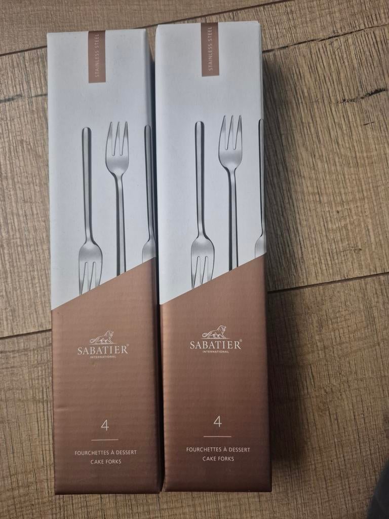 Sabatier International Taartvorkjes RVS - Set van 8, Ophalen, Nieuw, Rvs of Chroom, Vaatwasserbestendig
