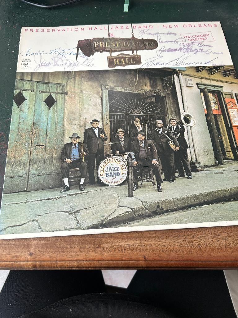 preservation hall jazz band new orleans met handtekeningen, Cd's en Dvd's, Vinyl | Jazz en Blues, Ophalen, 1960 tot 1980, Gebruikt