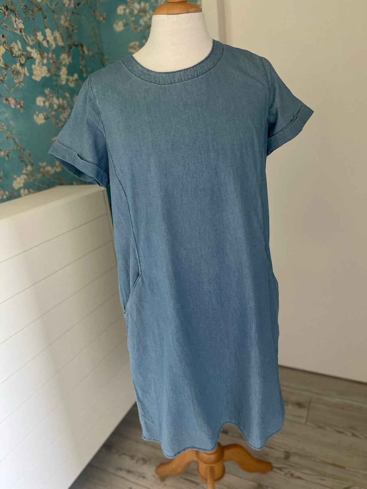 LCW Jeans jurkje maat 42 met rits op de rug, Blauw, Maat 42/44 (L), Ophalen of Verzenden, Zo goed als nieuw