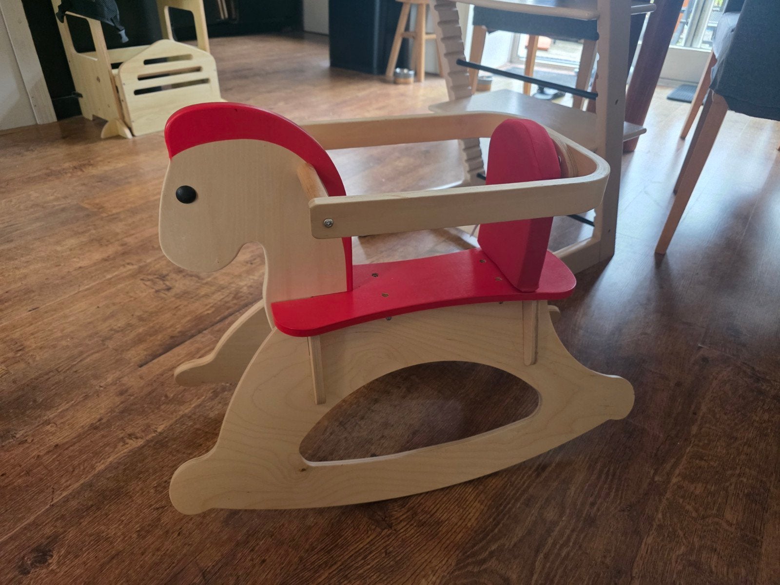 Hape Rock & Ride hobbelpaard, Ophalen, Zo goed als nieuw, Overige typen