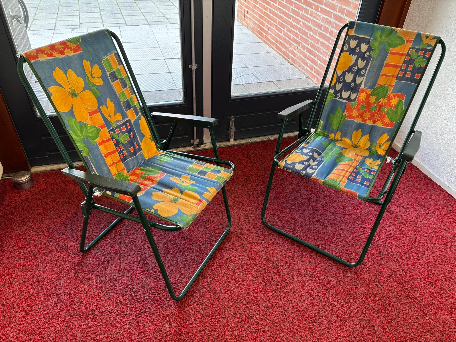 Vintage klapstoelen stuks, Tuin en Terras, Ophalen of Verzenden, Gebruikt, Metaal