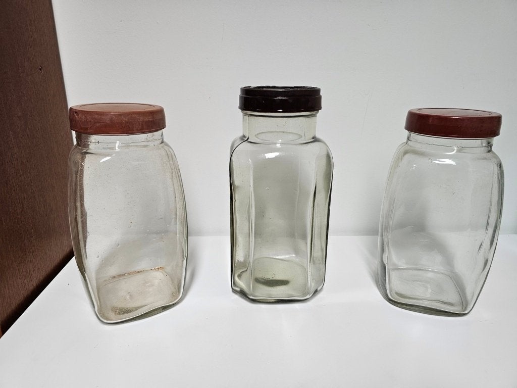 3 vintage snoeppotten voor €25,-, Antiek en Kunst, Ophalen of Verzenden