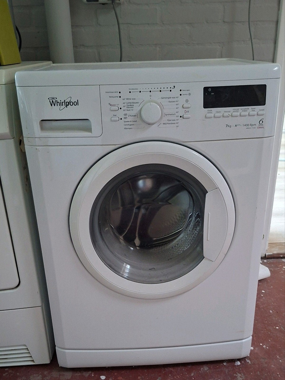 Whirlpool AWO/C 7350 wasmachine 7kg A+++ 1400 toeren, Ophalen, Gebruikt, Voorlader, 85 tot 90 cm