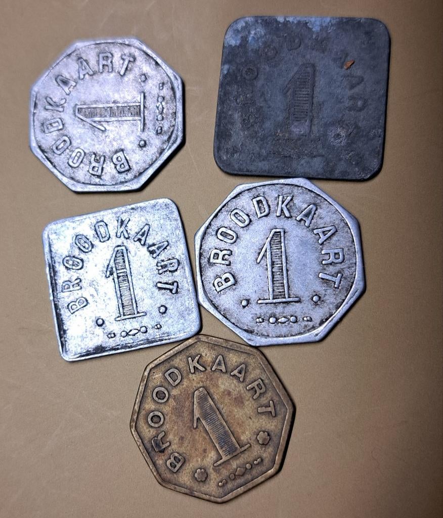 Broodkaart dendermonde belgië munten, Postzegels en Munten, Ophalen of Verzenden, Overige materialen, Buitenland