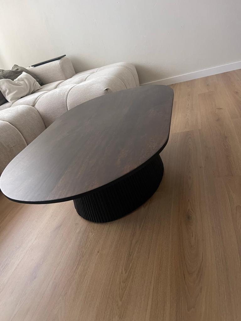 Salontafel donker walnoot bruin, Huis en Inrichting, Tafels | Salontafels, 100 tot 150 cm, Zo goed als nieuw, Minder dan 50 cm
