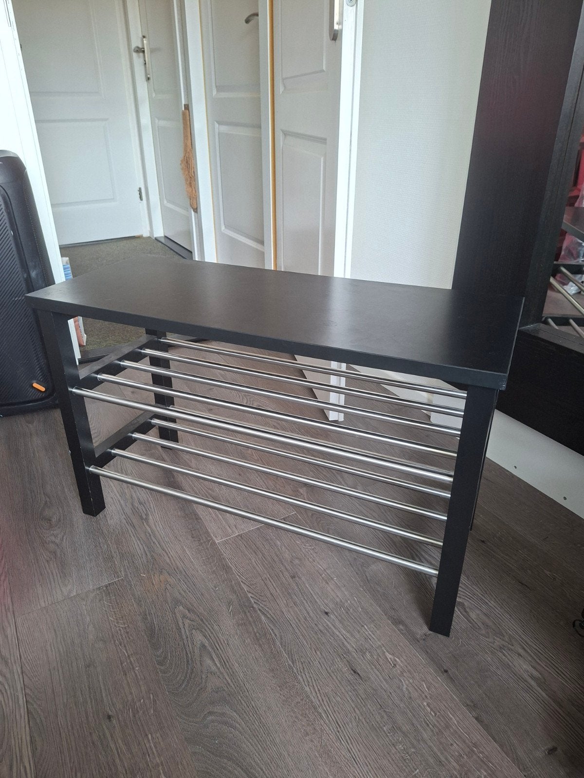 IKEA schoenenrek met zitbankje - Zwart, 81x48x34 cm, Ophalen, Gebruikt