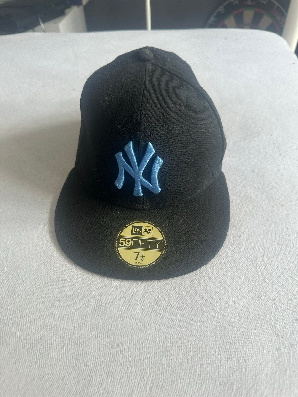New Era 59Fifty New York Yankees Pet - Zwart/Lichtblauw, Ophalen, Zo goed als nieuw, Pet