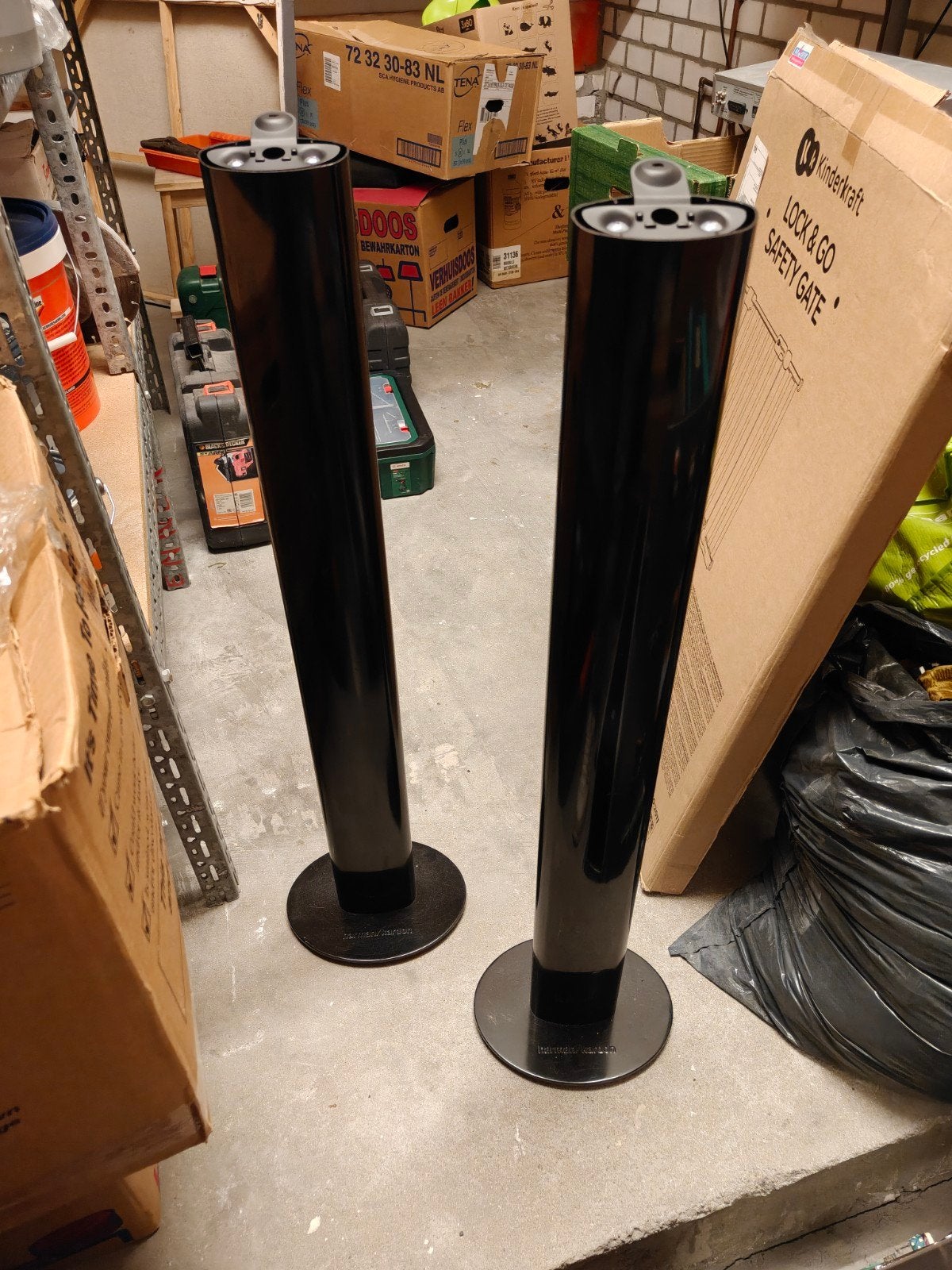 Harman Kardon HTFS speaker standaarden (2 stuks), Audio, Tv en Foto, Geschikt voor surround/home cinema, Ophalen, Gebruikt, Harman Kardon