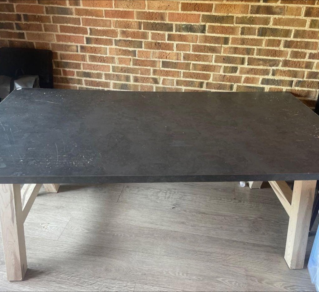 Eettafel, Huis en Inrichting, Tafels | Eettafels, Ophalen, Gebruikt, 50 tot 100 cm, Vijf personen of meer
