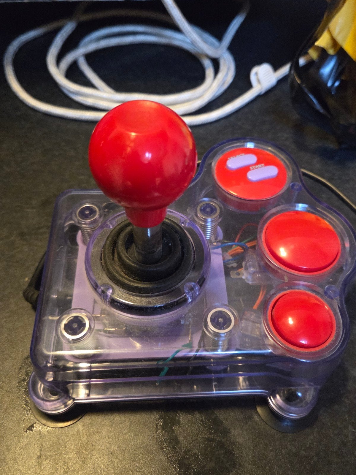 Retro Arcade Stick Controller - Transparant, Computers en Software, Ophalen of Verzenden, Gebruikt, Onbekend