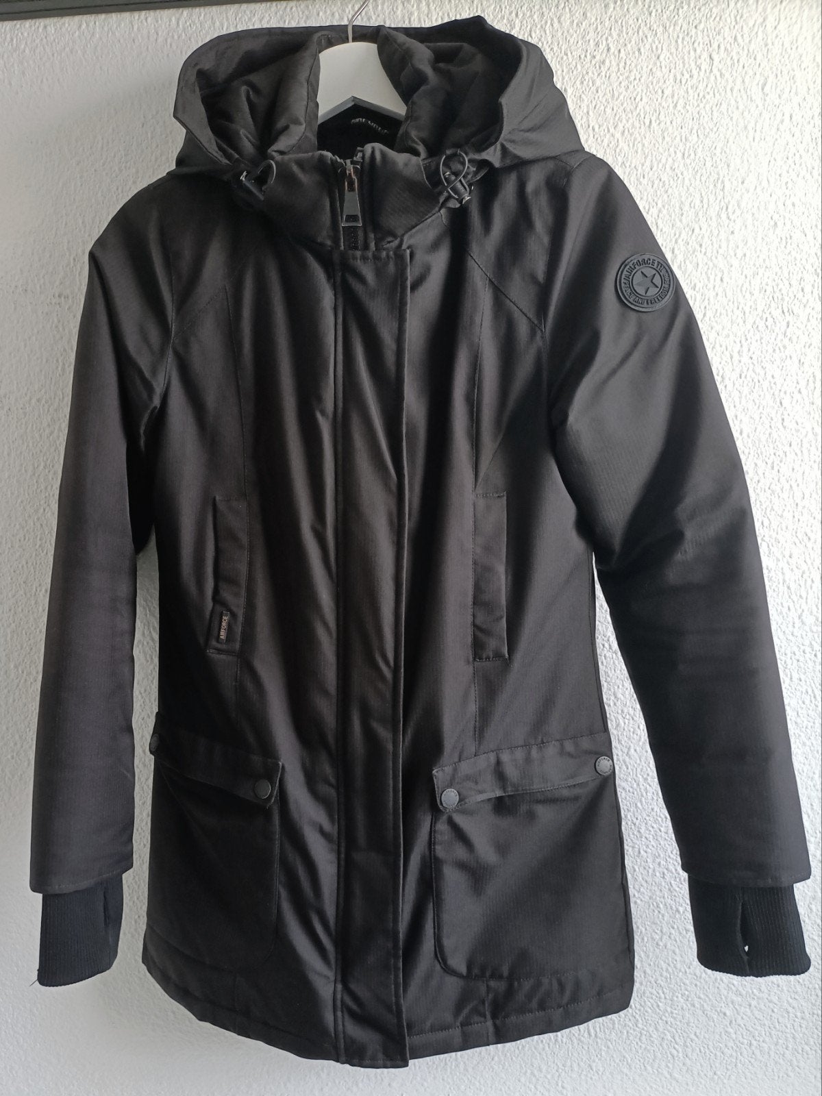 Airforce Slimfit Parka Zwart - Maat XS, Airforce, Zwart, Ophalen of Verzenden, Maat 34 (XS) of kleiner