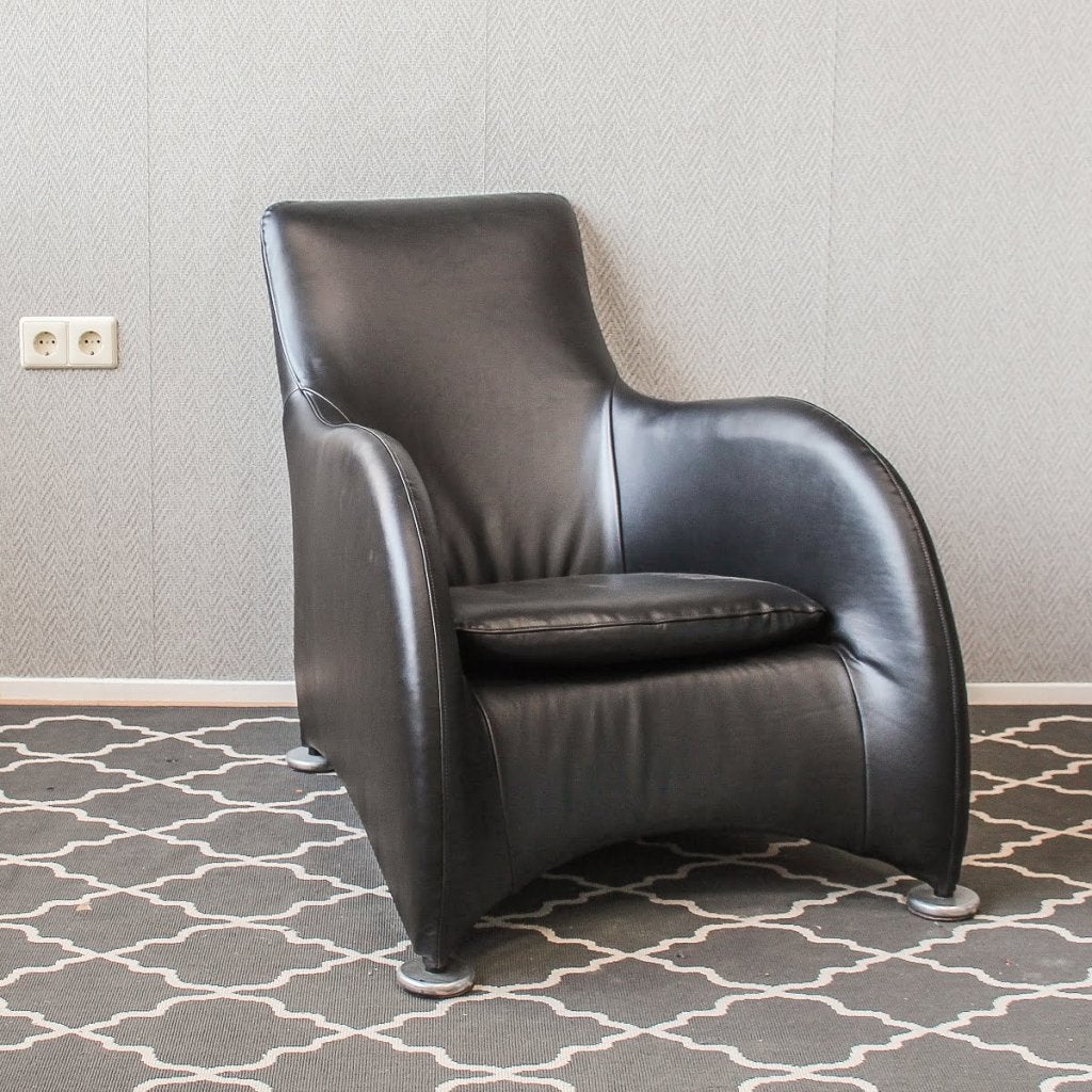 Montis Loge fauteuils - zwart Highland leder, Niet ingevuld, Zo goed als nieuw, Niet ingevuld, Niet ingevuld