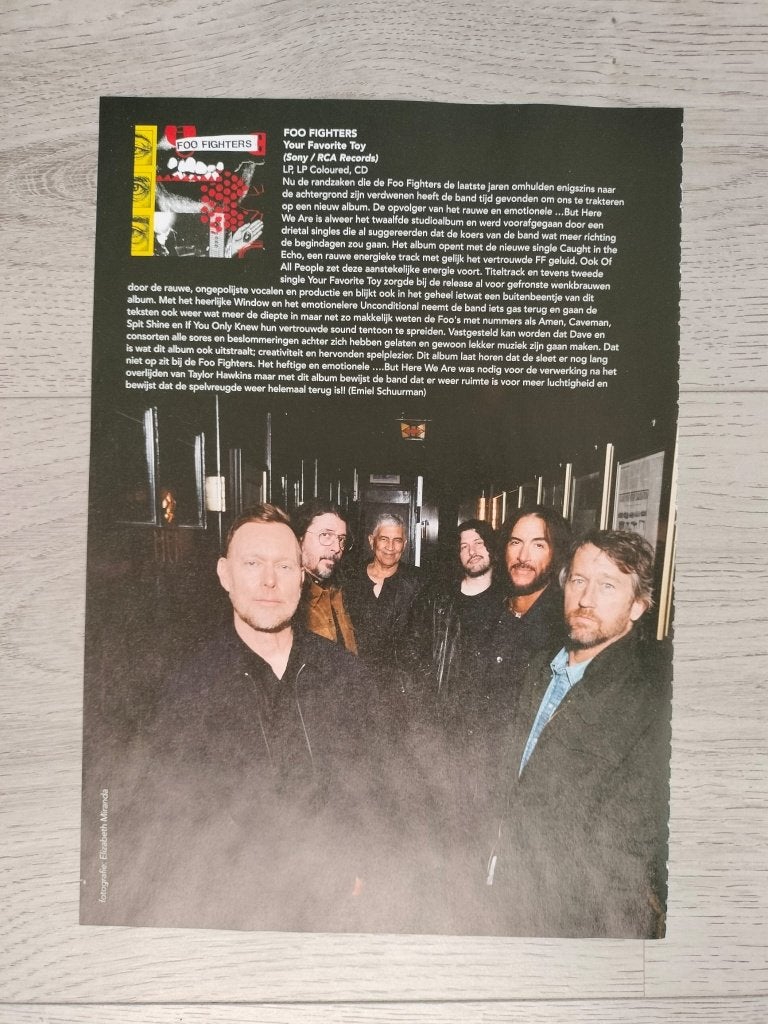 Foo Fighters 1-pagina tijdschrift artikel Mania April 2026, Verzamelen, Verzenden, Boek, Tijdschrift of Artikel