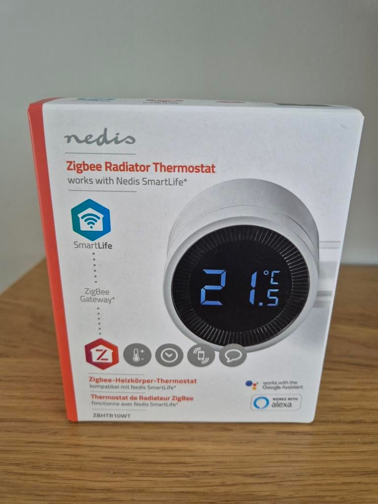 Nedis Zigbee Radiator Thermostaat - Nieuw in doos!, Ophalen of Verzenden, Slimme thermostaat, Nieuw