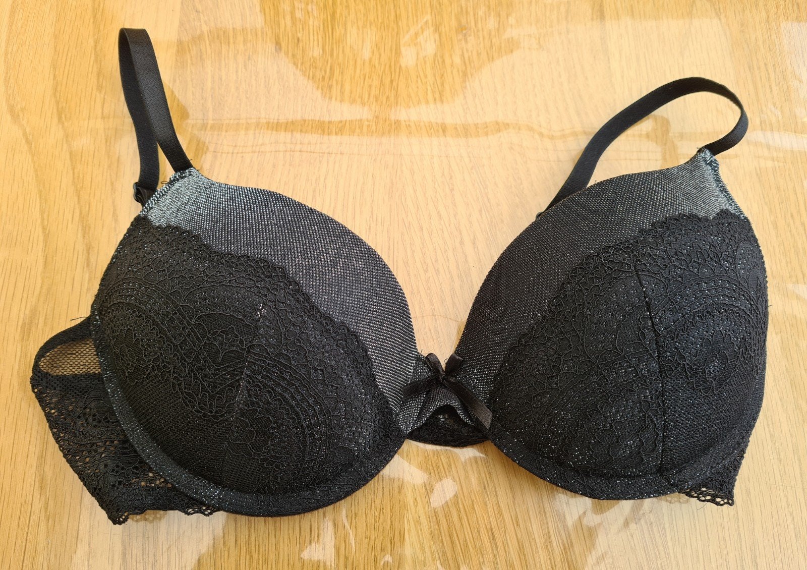 ZGAN Pascara Voorgevormde BH zwart/grijs mt 80C, Ophalen, Zwart, BH
