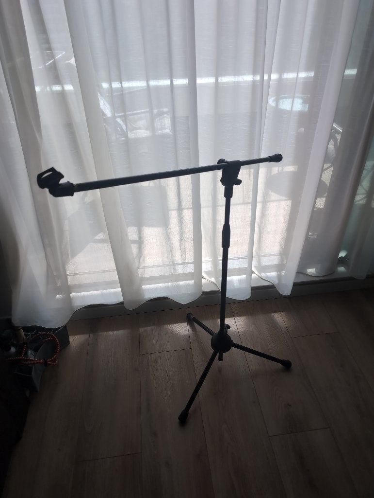 Microfoonstandaard met boomarm, Ophalen of Verzenden, Gebruikt, Microfoon