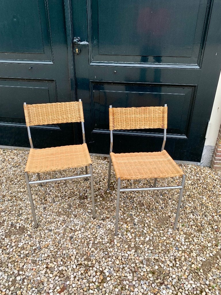 Twee ‘t Spectrum SE05 stoelen, Huis en Inrichting, Ophalen, Gebruikt, Twee, Bruin