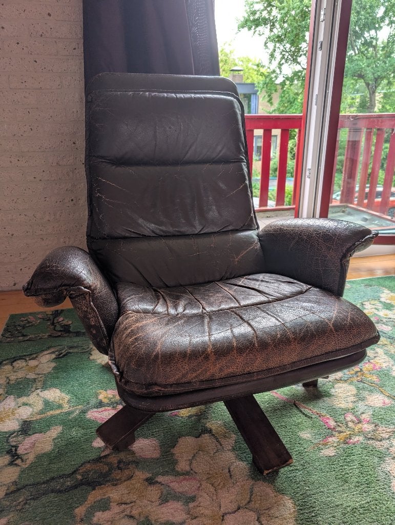 Rookstoel - leren fauteuil, Ophalen