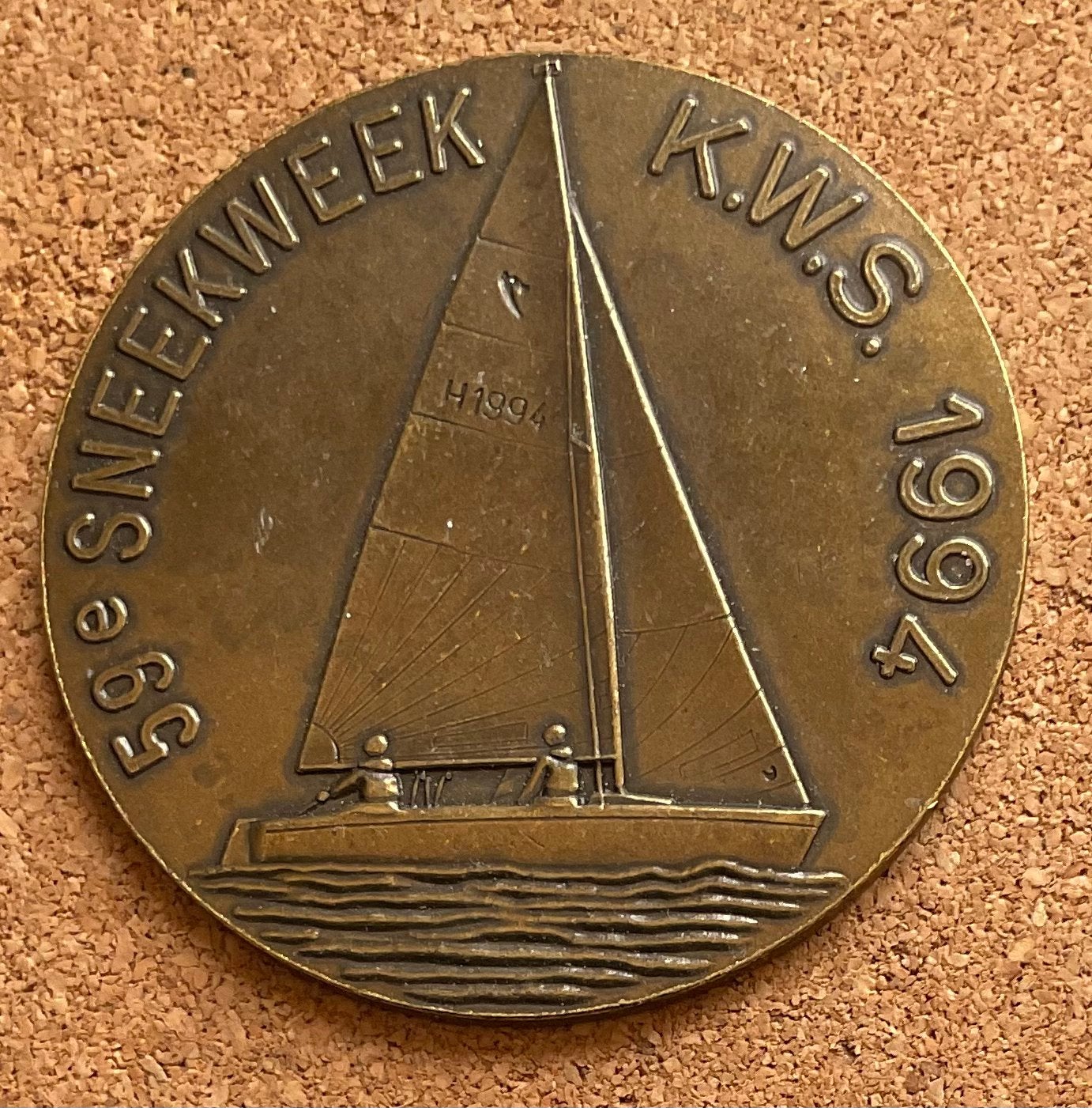 Penning Medaille (groot) - 59e SNEEKWEEK K.W.S. 1994, Ophalen of Verzenden, Brons, Nederland