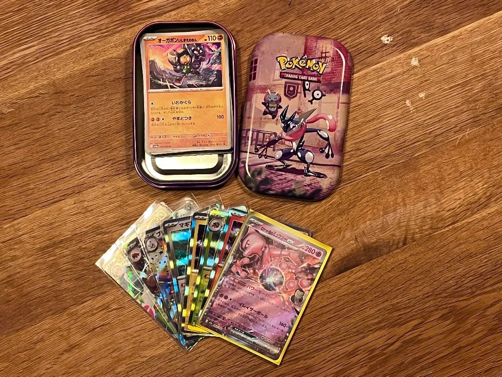 41 Japanse Pokémon kaarten incl. 4 ex (Mewtwo ex), Ophalen of Verzenden, Zo goed als nieuw, Meerdere kaarten