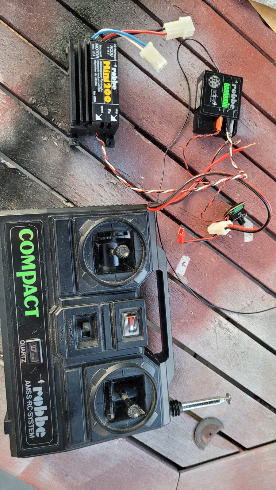 Vintage Robbe Compact zender, ontvanger en Mini 200 regelaar, Hobby en Vrije tijd, Ophalen of Verzenden, Gebruikt