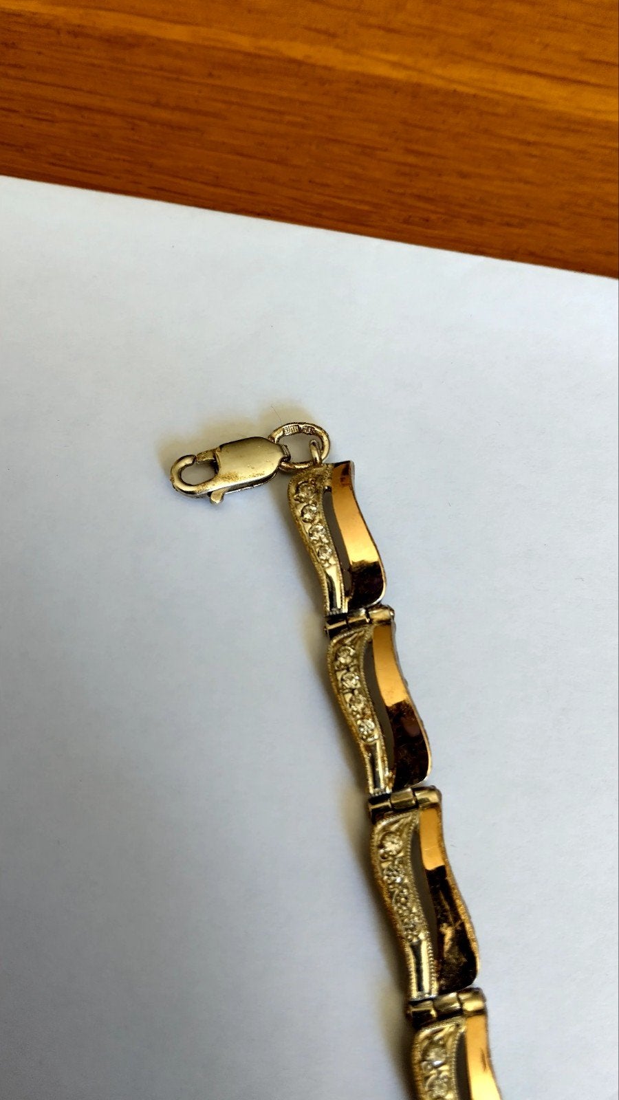 Bicolor gouden armband 585/925 ( nieuw), Ophalen of Verzenden, Zo goed als nieuw, Goud, Goud