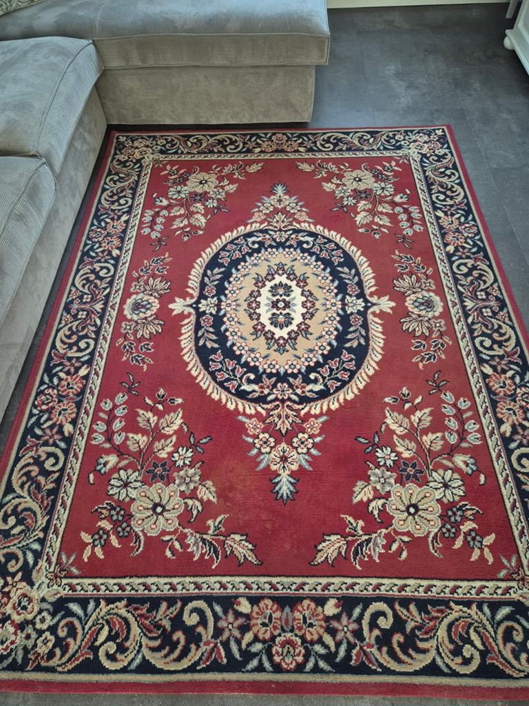 Perzisch tapijt 240 x 170 cm - Klassiek rood design, Ophalen, Gebruikt, 150 tot 200 cm, Blauw