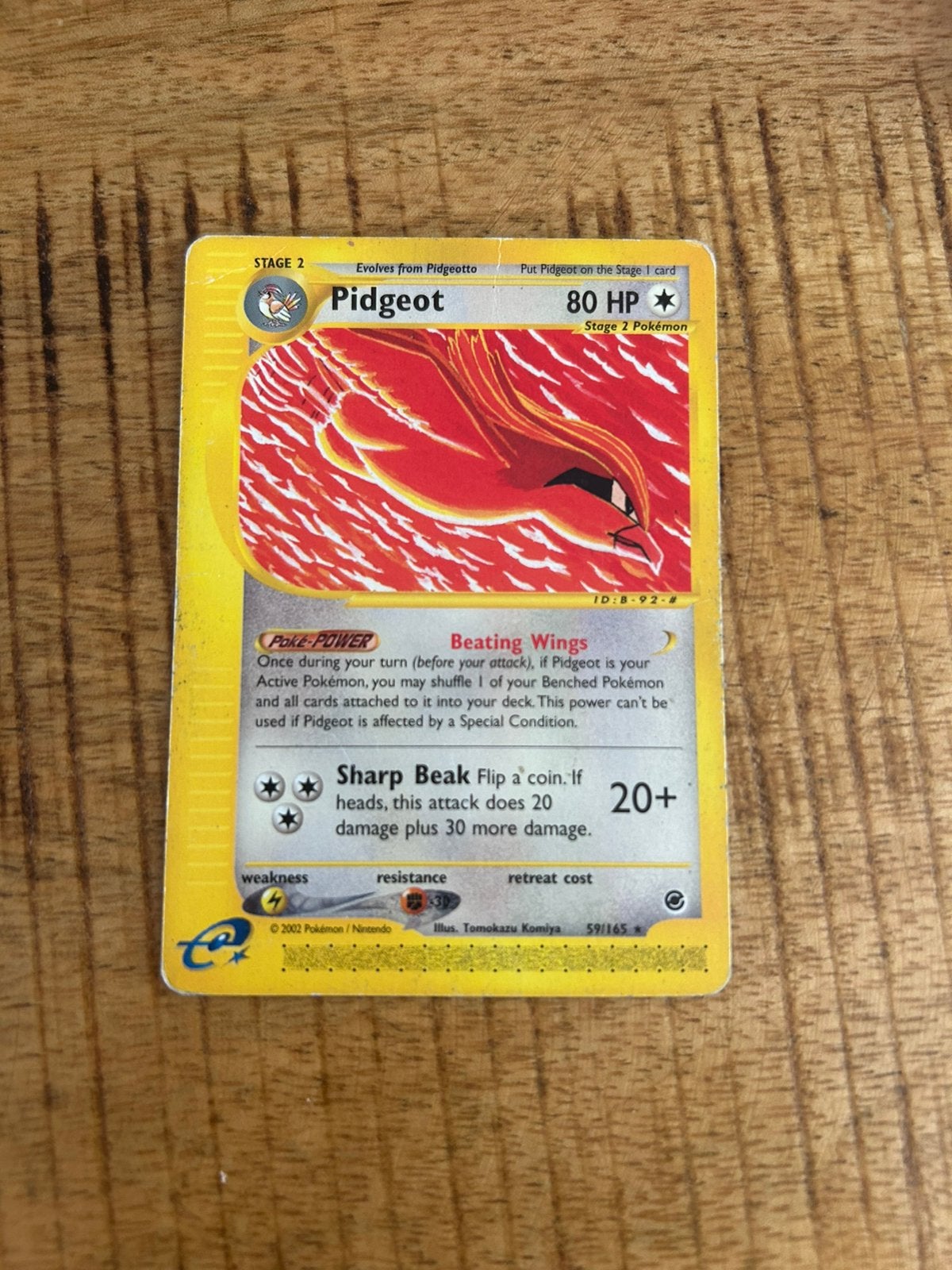 Pidgeot expedition base set 2002, Ophalen of Verzenden, Gebruikt