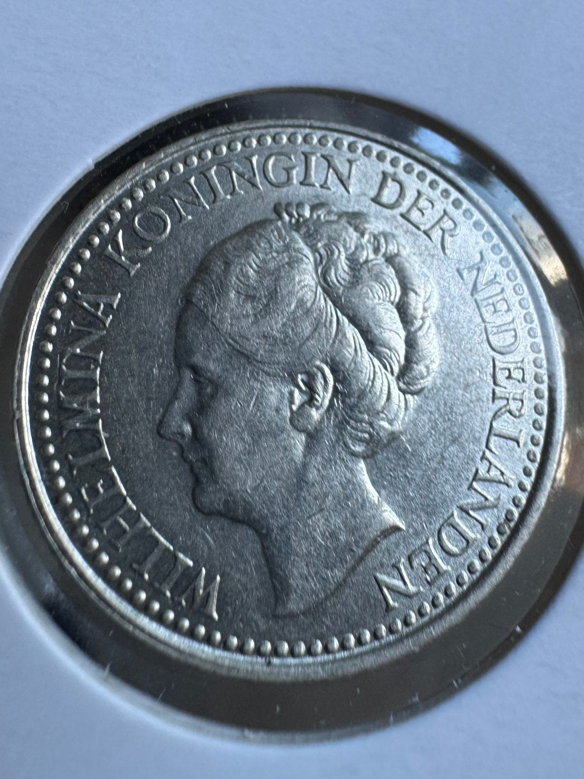Zilveren halve gulden 1929 Wilhelmina 'Parels onder de G', ½ gulden, Zilver, Ophalen of Verzenden, Koningin Wilhelmina