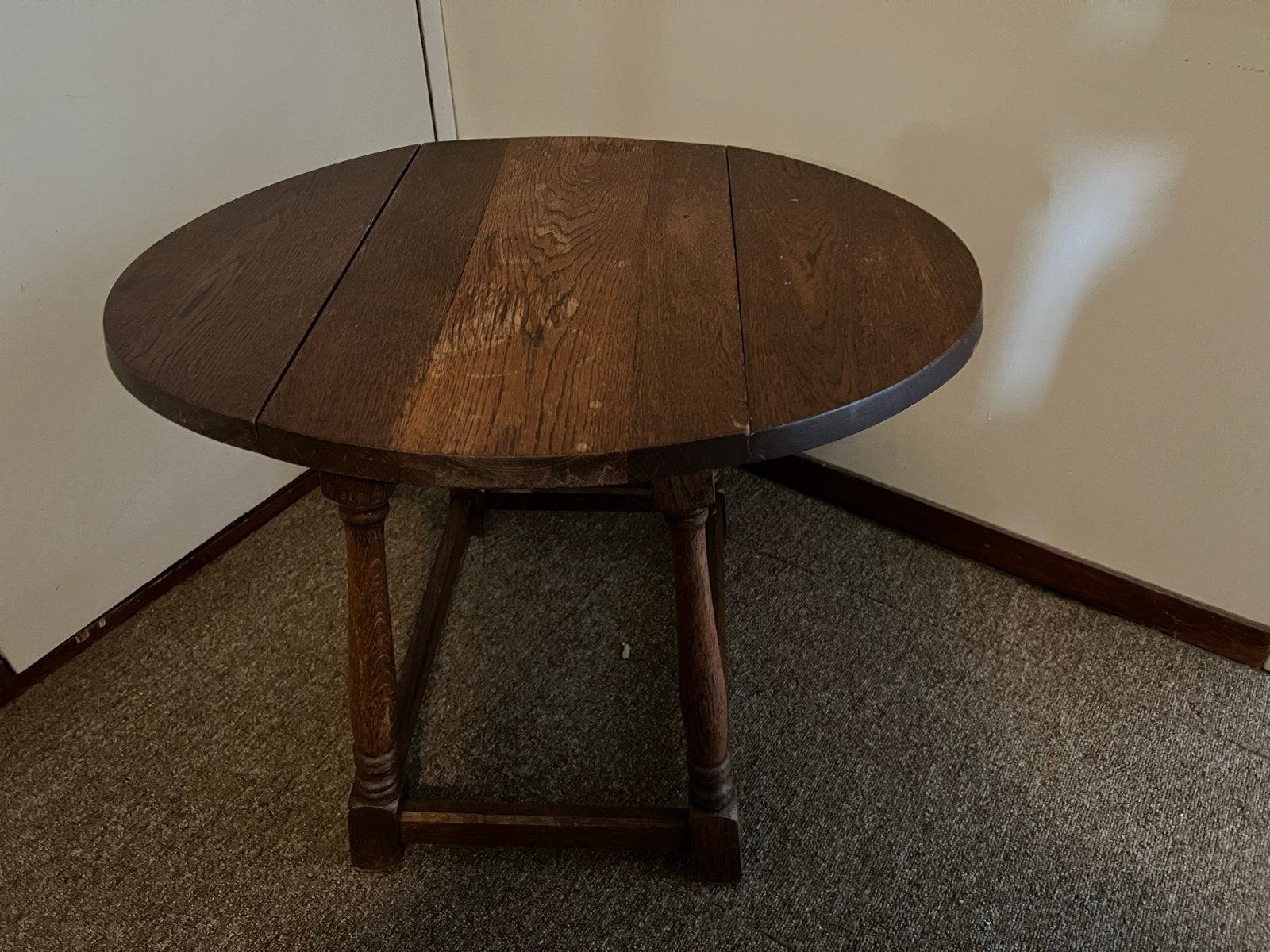 Antieke eikenhouten gateleg tafel, inklapbaar, Antiek en Kunst, Ophalen