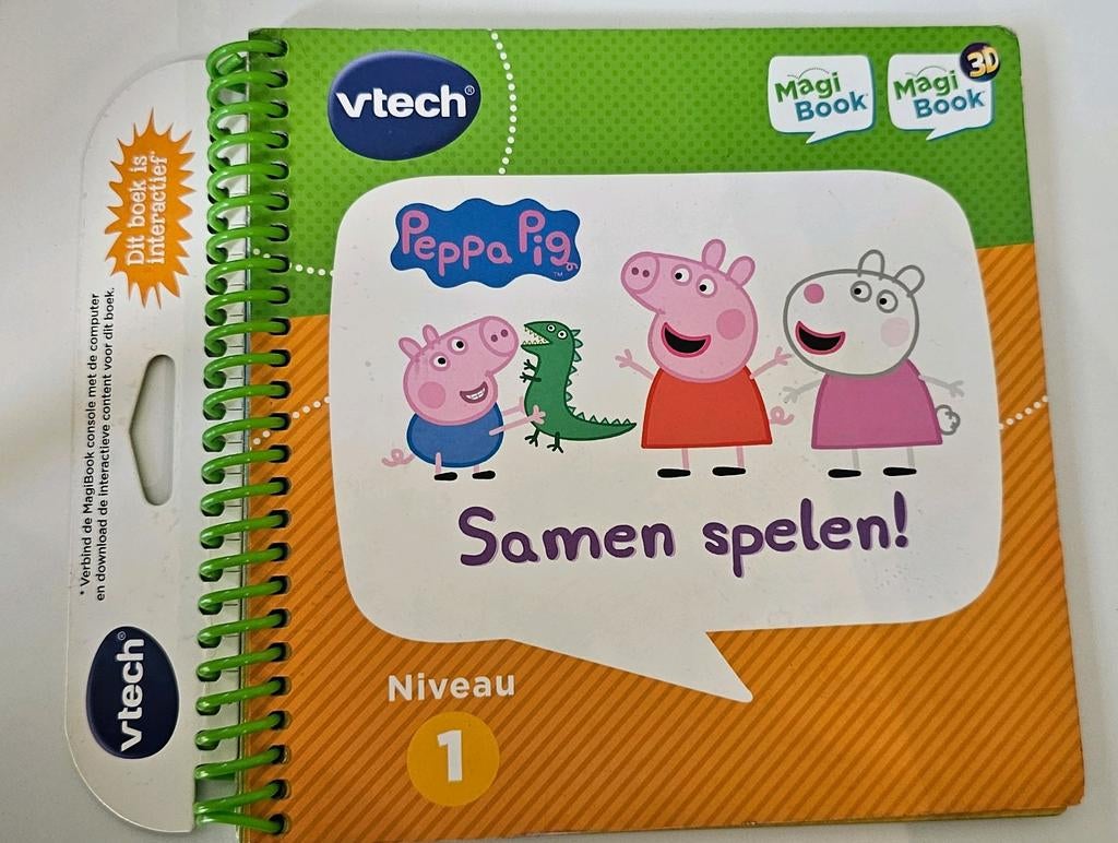 VTech MagiBook Peppa Pig: Samen spelen! (Niveau 1), Ophalen of Verzenden, Zo goed als nieuw, Taal en Lezen, Met geluid