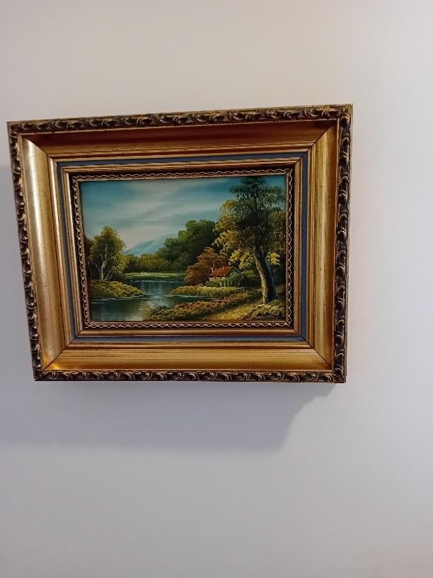 schilderijtje 2x, Minder dan 50 cm, Ophalen of Verzenden, Zo goed als nieuw, Schilderij