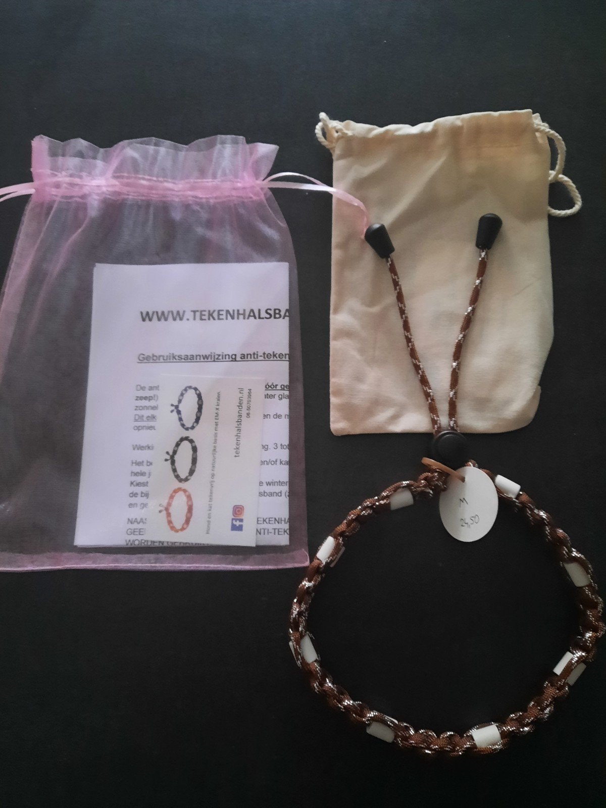 Nieuwe anti tekenhalsband voor hond of kat, Ophalen of Verzenden, Handgemaakt, Nieuw