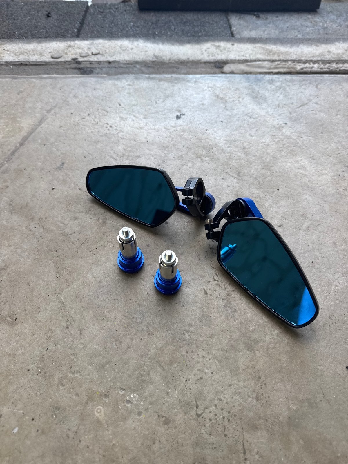 Nieuwe blauwe bar end spiegels voor motor/scooter, Ophalen of Verzenden, Nieuw