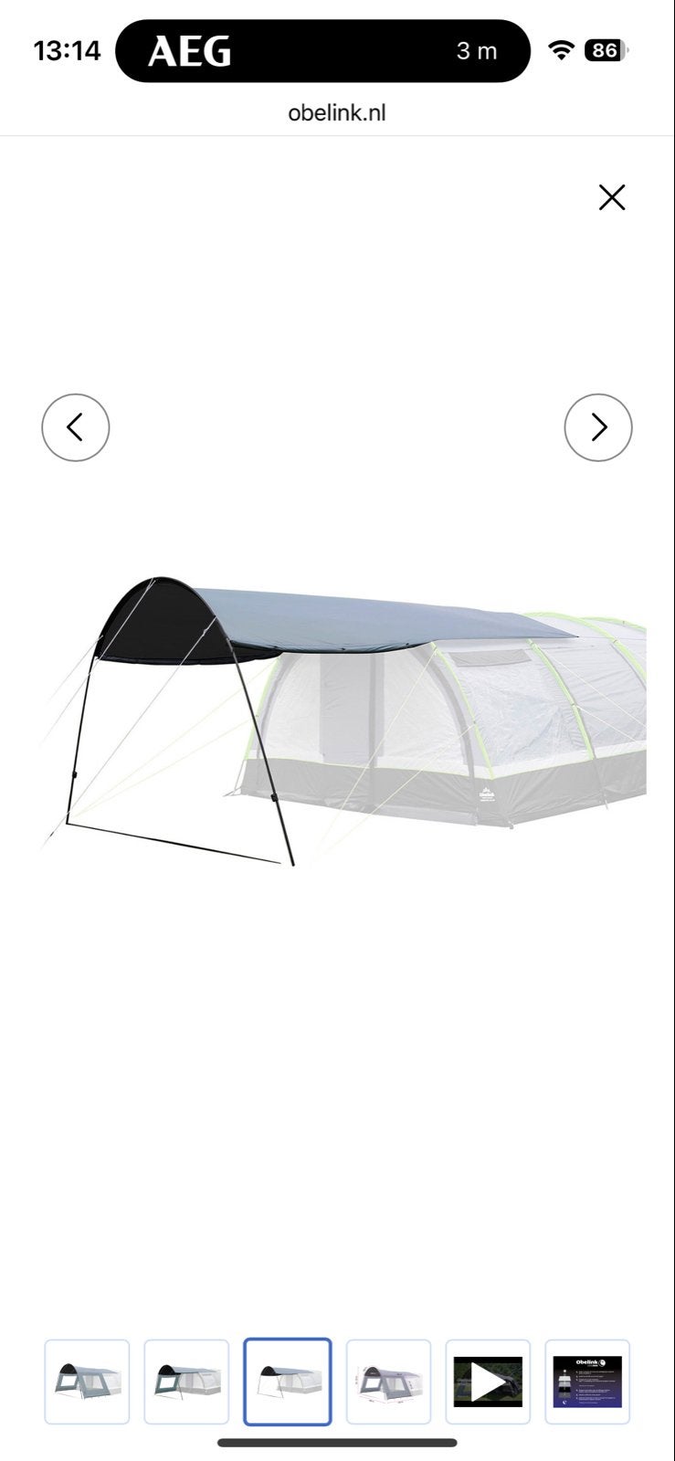 Obelink Soleil Plus Window CoolDark tentluifel, Ophalen, Zo goed als nieuw