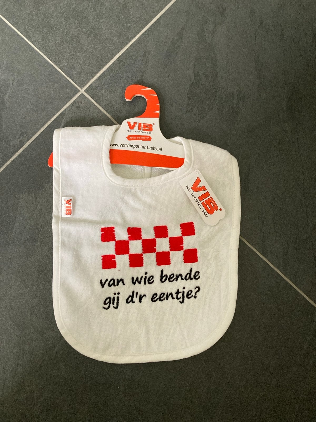 VIB slab met tekst 'van wie bende gij d'r eentje?', Ophalen of Verzenden, Nieuw